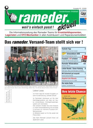 Das Versand-Team stellt sich vor - Rameder Anhängerkupplungen ...