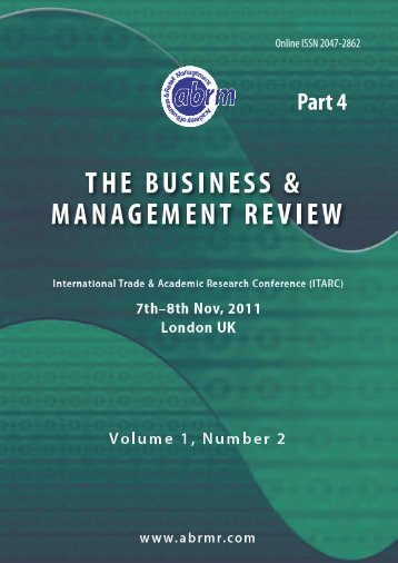 Conference Proceedings Part 4 - The Academy of Business and ...