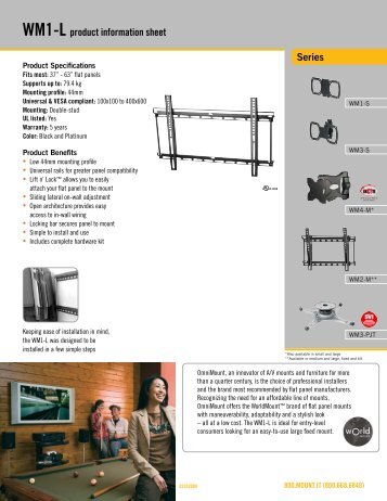 Series WM1-L product information sheet