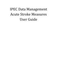 IPEC Data Management Acute Stroke Measures User Guide - QUERI