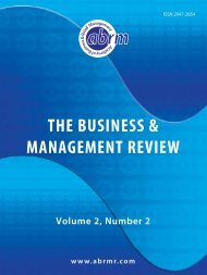 THE BUSINESS & MANAGEMENT REVIEW - The Academy of ...