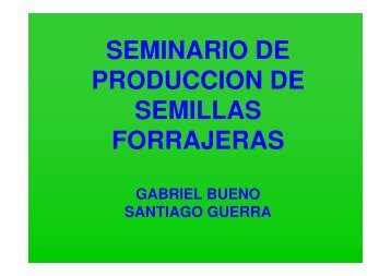 seminario de produccion de semillas forrajeras - Departamento de ...