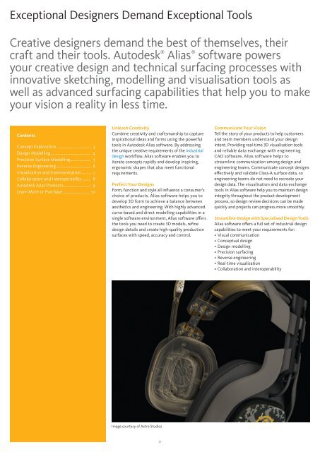 Alias 2013 Detail Brochure - Autodesk