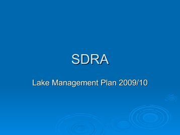 Lake Management Plan 2009/10
