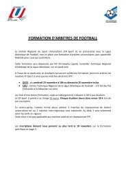 FORMATION D'ARBITRES DE FOOTBALL - Comité régional du ...