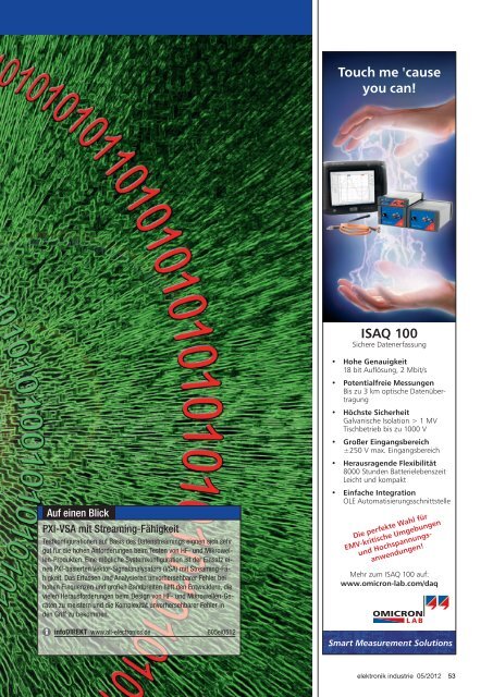 PDF-Ausgabe herunterladen (39.5 MB) - elektronik industrie