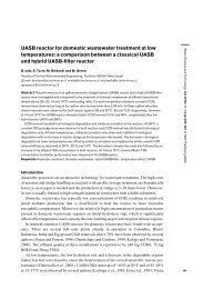 UASB reactor for domestic wastewater treatment at low temperatures