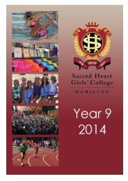 Year 9: 2014 - Sacred Heart Girls College