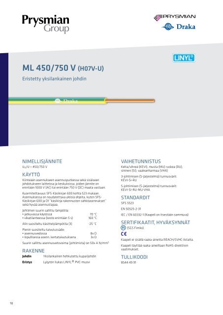 Energia-, teollisuus- ja talonrakennuskaapelit - Prysmian group