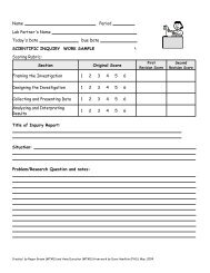 Scientific Inquiry Packet