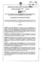 Decreto No. 1485 - Ministerio de Agricultura y Desarrollo Rural