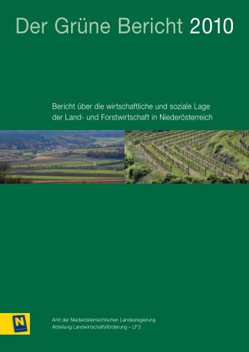 Der Grüne Bericht 2010 - Niederösterreichischer Landtag