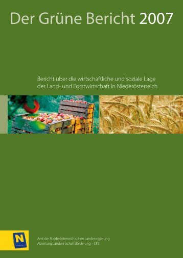 Milchpreisentwicklung der NÖ Molkereien 2007 - Grüner Bericht