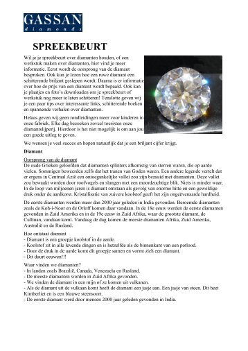 SPREEKBEURT - Gassan Diamonds
