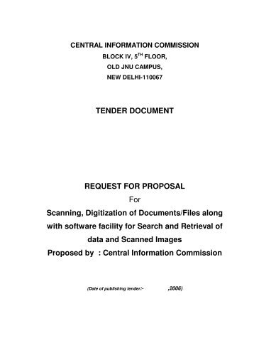 Bids Invited for Scanning, Digitization of Docuemtns/FIles ... - CIC