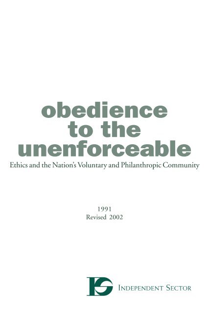obedience to the unenforceable