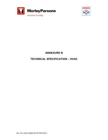 annexure b technical specification â hvac - WorleyParsons.com