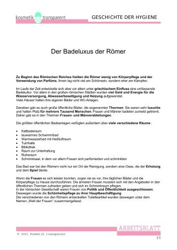 Der Badeluxus der Römer - Lehrer