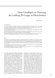 Neue Grundlagen zur Datierung der Goldberg III ... - Janus Verlag