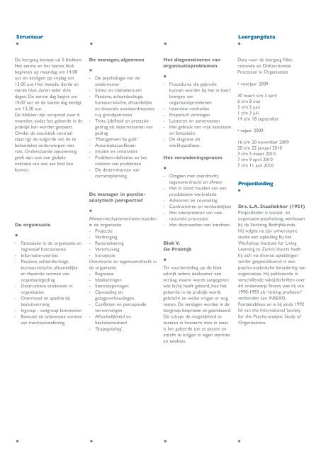 management leergang van niet-rationele en disfunctionele ...