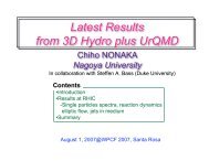 Latest Results from 3D Hydro plus UrQMD