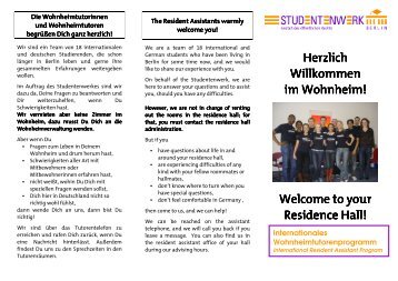 Welcome to your Residence Hall! - Studentenwerk Berlin