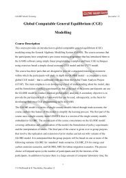 Global Computable General Equilibrium (CGE) Modelling - IMT