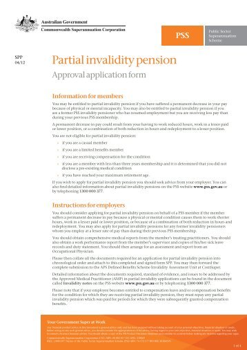 Partial invalidity pension - PSS