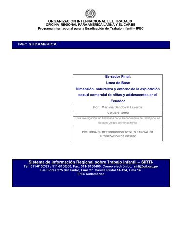 LÃ­nea de Base - OIT en AmÃ©rica Latina y el Caribe