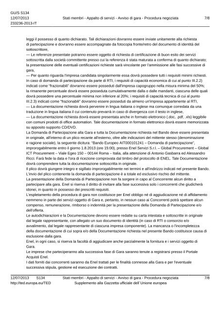 Italia-Roma: Fornitori di servizi di posta elettronica - Fornitori - Enel