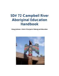 Aboriginal Education Handbook - Campbell River School District