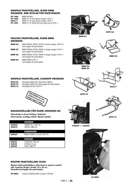 Se Gruppkatalog 100/1 fÃ¶r fler vÃ¤skor (pdf, nytt fÃ¶nster) - Roffes Motor