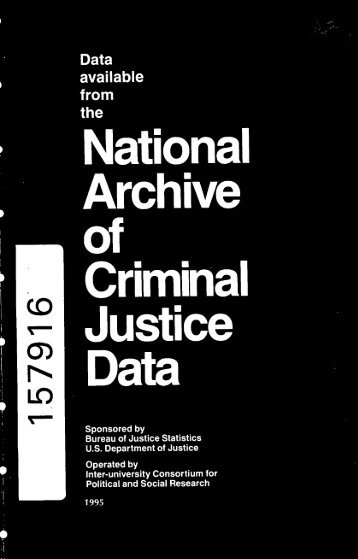 Data Available from the National Archive of Criminal Justice Data