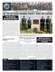 the 15th battalion memorial project - 48th Highlanders of Canada