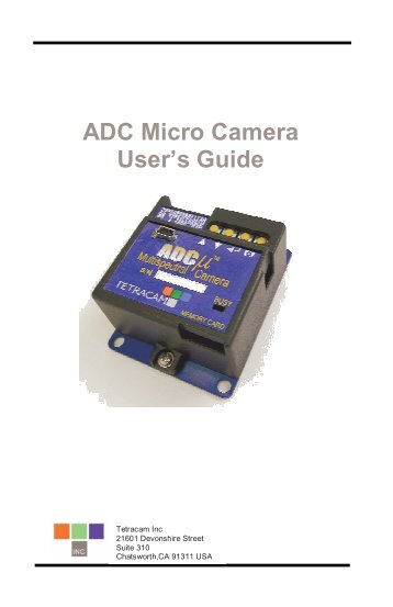 ADC Micro Camera User's Guide - Tetracam