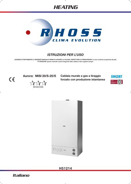 H51214-v07 Manuale Istr. per l'uso Aurora MISI 20S-25S ... - Rhoss