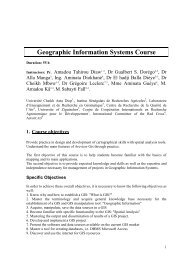 Geographic Information Systems Course - MDP UCAD - UniversitÃ© ...