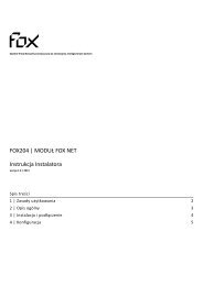 FOX204 | MODUÅ FOX NET Instrukcja Instalatora - Nexwell