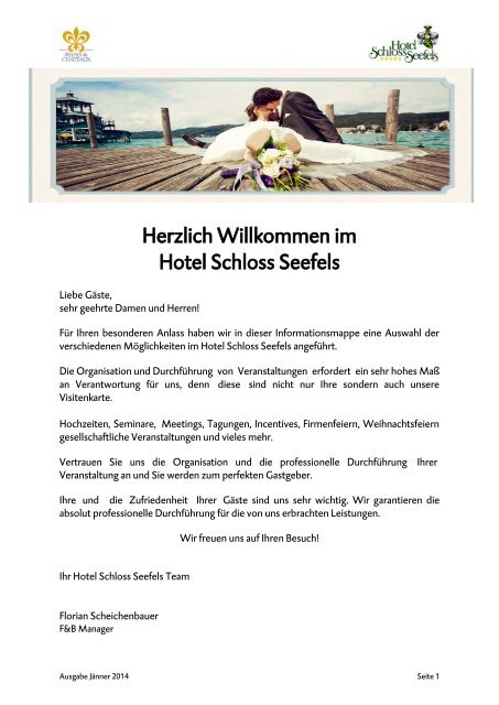 Hochzeitsmappe (PDF) - Hotel Schloss Seefels
