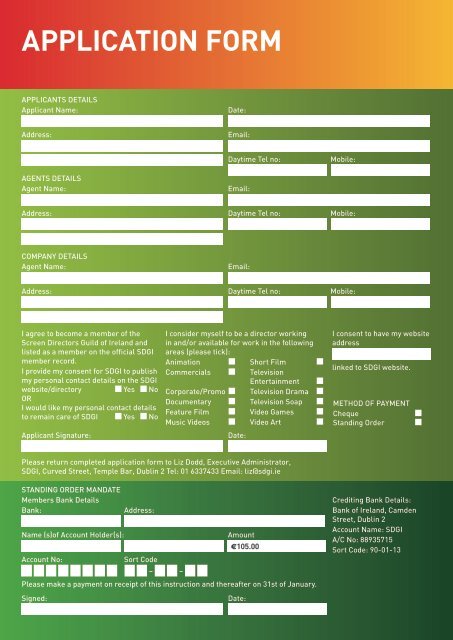 Membership Application Form - SDGI
