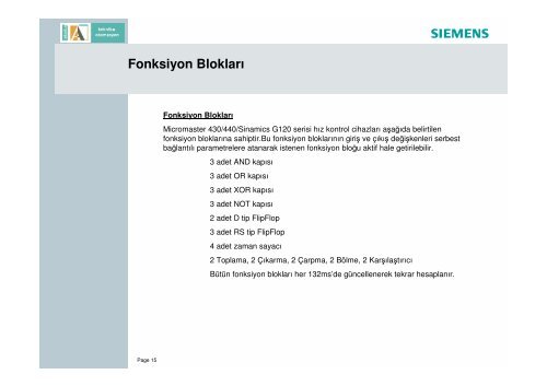 Standart Sürücüler ve Uygulama Örnekleri TR - Teknika Otomasyon