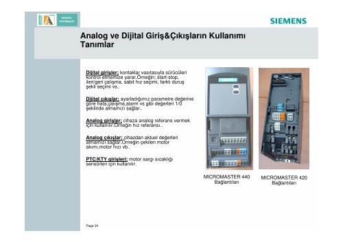 Standart Sürücüler ve Uygulama Örnekleri TR - Teknika Otomasyon