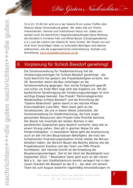 Nr. 32 vom 24.03.2013 - guten Nachrichten