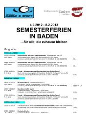 SEMESTERFERIEN IN BADEN