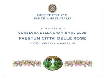 Consegna della Charter al Club Paestum CittÃ  ... - Inner Wheel Italia