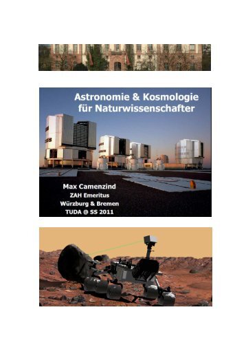 Astronomie und Kosmologie, Teil I - Landessternwarte Heidelberg ...
