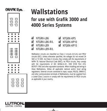 GRX Keypads - Lutron