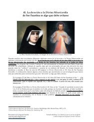 La DevociÃ³n de la Divina Misericordia de la Sor Faustina es algo ...