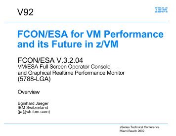 This presentation - z/VM - IBM