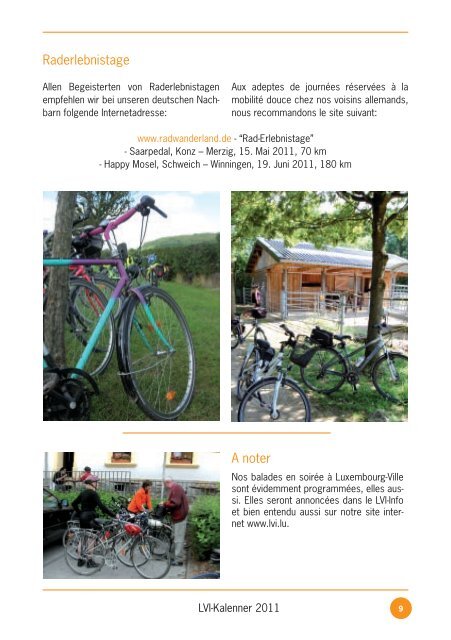 bed+bike Luxembourg - lvi.lu | Lëtzebuerger Vëlos-Initiativ